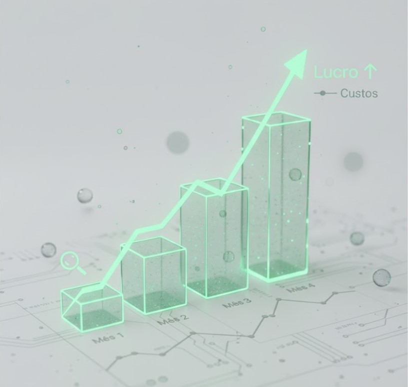 Gráfico de evolução financeira